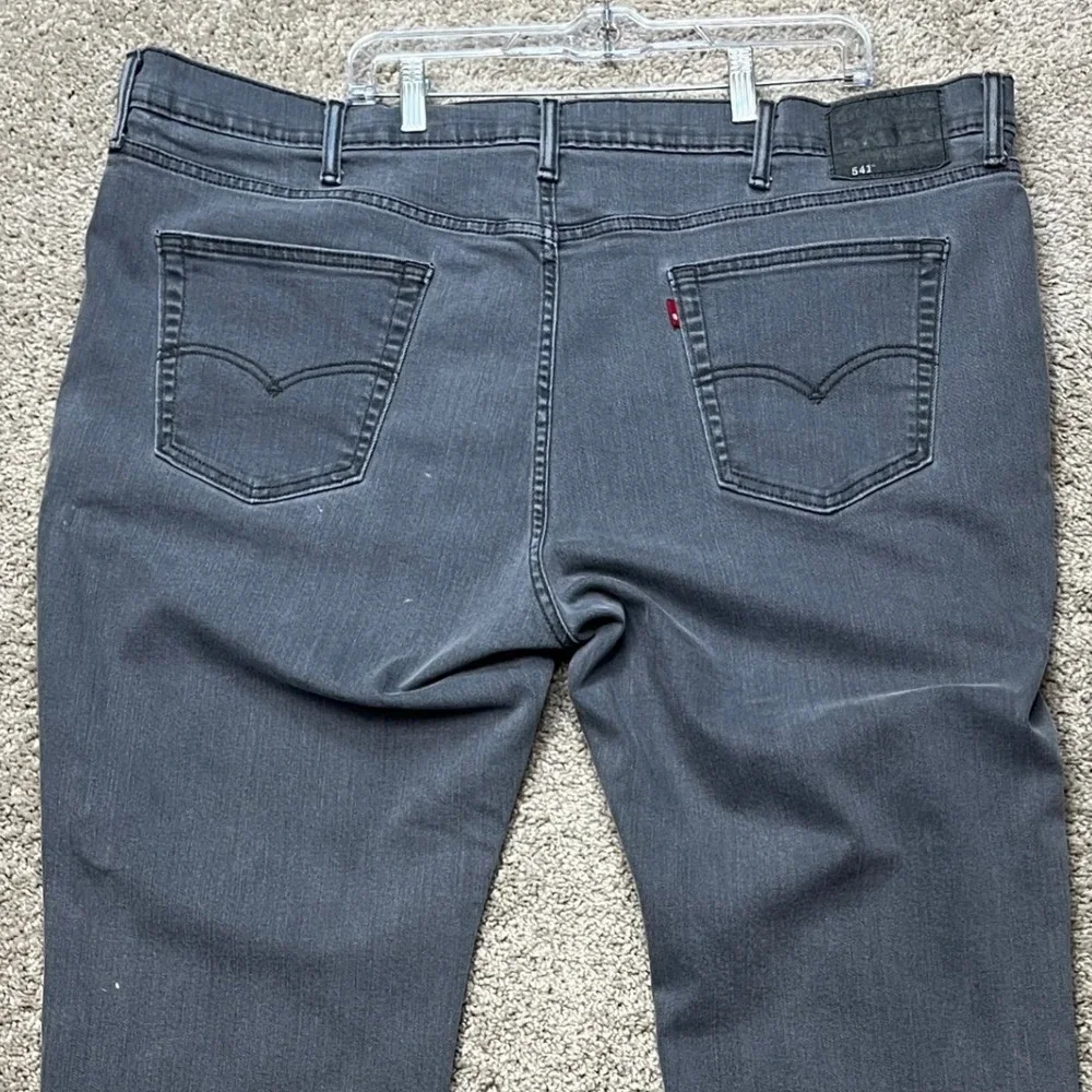 Levi's 541 Jeans Mens 48x32 Gray Stretch 5 Pocket Twill Athletic Taper Denim
